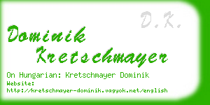 dominik kretschmayer business card